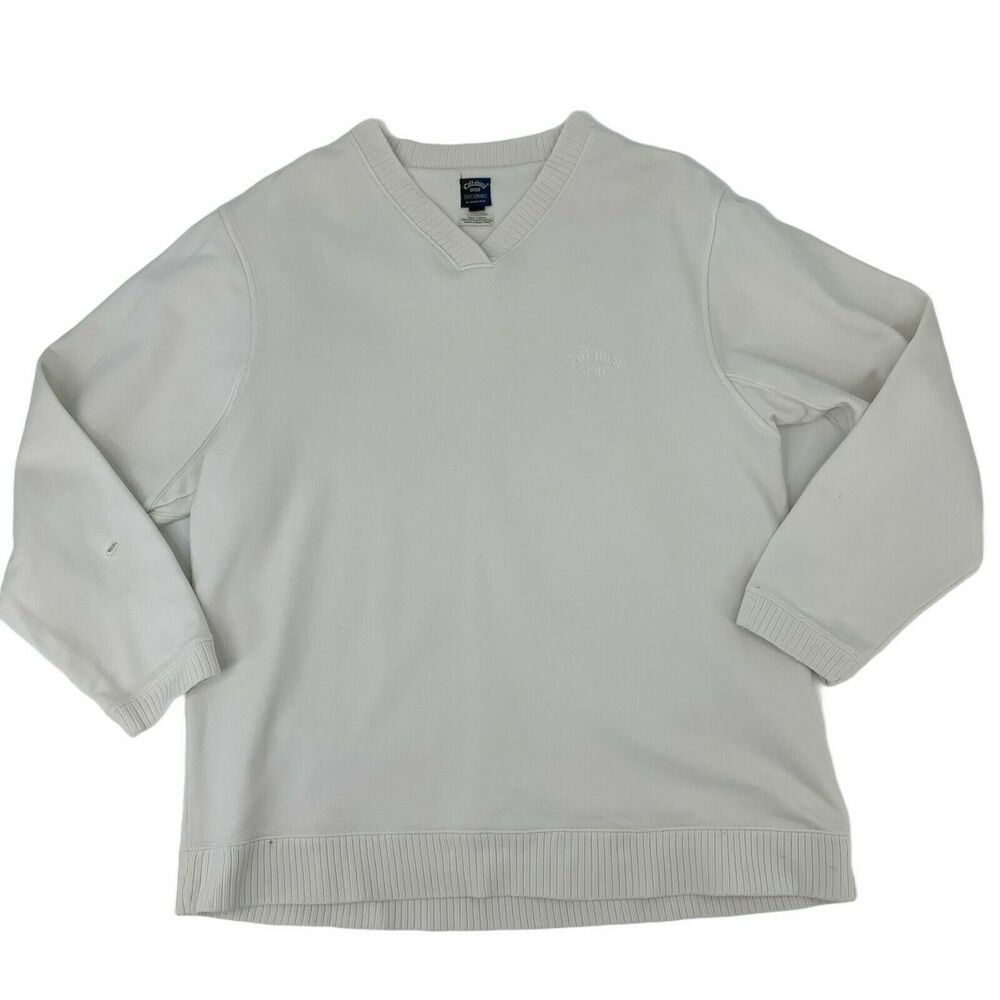Callaway Golf Sweater Men's Size L Gray V-Neck Nordstrom Golf Fleece Pullover